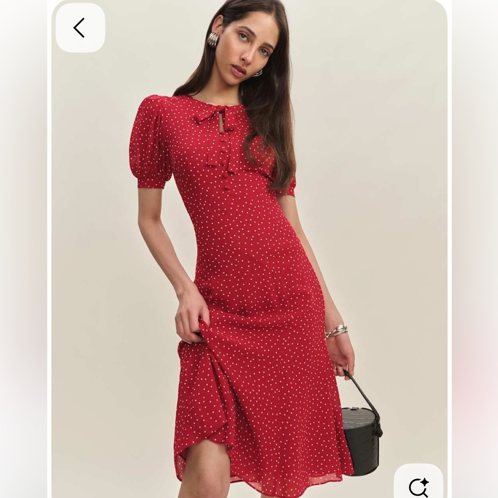 Reformation Red Polka Dot Dress